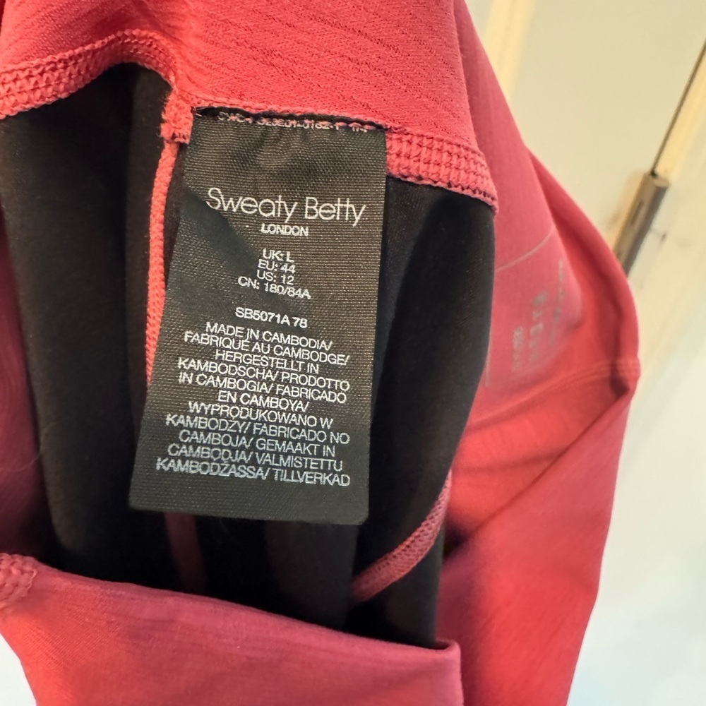 Sweaty Betty 7/8 Super Sculpt Leggings in Tayberry Pink Size Large - Picture 8 of 8